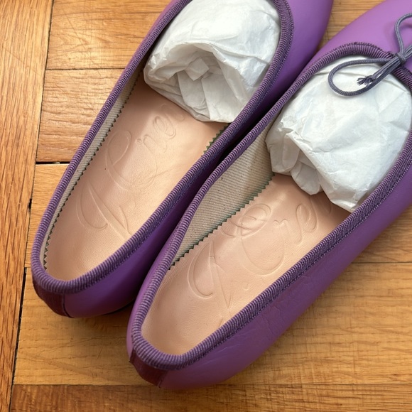 New Jcrew Zoe muted orchid/purple leather ballet flats - Picture 5 of 12